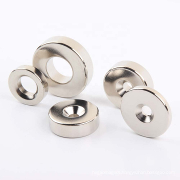 Industrial Super Strong Neodymium Round Magnet With Hole For Screw